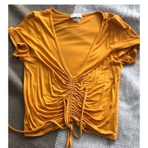 Yellow crop top